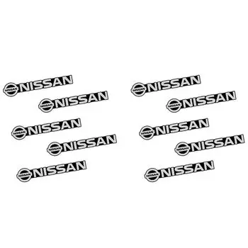 Логотип автомобильного рожка Nissan, логотип автомобиля, декоративная наклейка из металла, декоративная наклейка на автомобиль, классная наклейка на автомобиль, повышает класс вашего автомобиля, наклейка, (набор