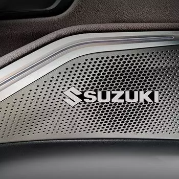 Логотип автомобильного рожка Suzuki, логотип автомобиля, декоративная наклейка из металла, декоративная наклейка на автомобиль, классная наклейка на автомобиль, улучшает класс вашего автомобиля, наклейка, (набор