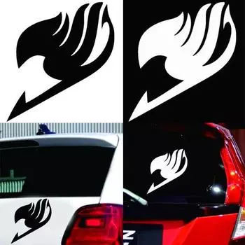 Логотип Fairy Tail, автомобиль, грузовик, кузов, окно, бампер, наклейки, украшение чёрный