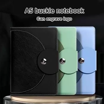 (Логотип можно выгравировать) Студенческий блокнот А5 с пряжкой, деловой блокнот, книга записей рабочих встреч, дневник, книга выдержек, журнал путешествий A5