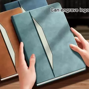 (Логотип можно выгравировать) Ученическая предметная тетрадь А5, деловая тетрадь, ежедневник, протоколы рабочих встреч, путевой дневник, 100 листов, 200 страниц. A5