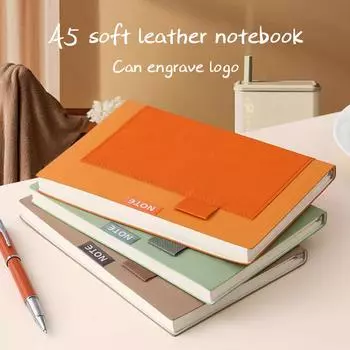 (Логотип можно выгравировать) Утолщенная предметная тетрадь А5, блокнот в мягкой обложке, дневник, протоколы встреч, журнал путешествий. A5