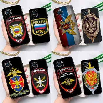 Логотип национальной полиции России для Huawei Honor Magic 5 Lite 70 50 X8 X9 a P20 P30 P40 P50 P60 Pro P Smart Nova 9 5T чехол Honor X7
