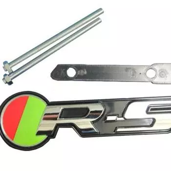 Логотип RS на передней решетке автомобиля, эмблема для Ja/gu/ar XK XF XJ XFR R, значок автомобиля типа гриль серебряный