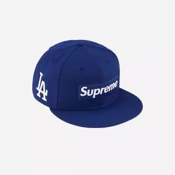 Логотип Supreme x MLB Teams Box New Era Dark Royal Los Angeles 24SS