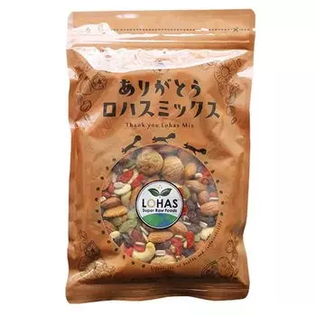 LOHAS Trail Mix 8 видов 300 г Спасибо, LOHAS mix Вкусный сырой продукт Рекомендовано Японской ассоциацией сыроедения Без соли Без добавок Сырые орехи Без добавления сахара
