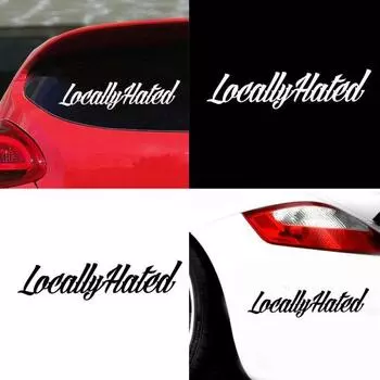 Локально ненавистные буквы, светоотражающие наклейки на окна автомобиля, наклейки, декор чёрный