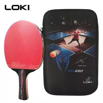 LOKI X1/X2/X3 ITTF ракетка для пинг-понга, профессиональная ракетка, высокоэластичная губка, резиновая ракетка для пинг-понга с сумкой для ракетки LOKI X1 1pcs FL/Long Handle