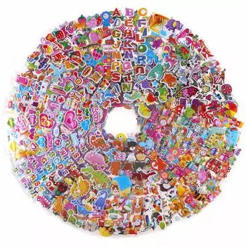 LOKIPA Reward Sticker 3D 3D Sticker Plump Sticker Present Cute Sticker Set Large Set of 60