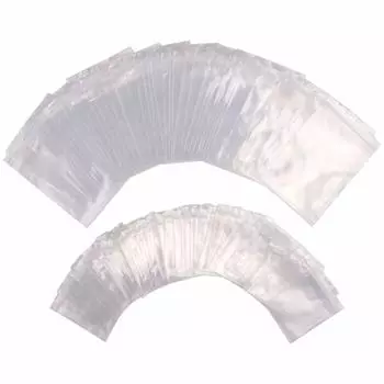 LOKIPA застежка-молния из полимера с пластиковой молнией, разделенная на 2 100 200 шт. Прозрачная сумка для хранения с прозрачной молнией, сумка, сумка, сумки, размеры, 6x8 см/9x13 см, каждая, всего,