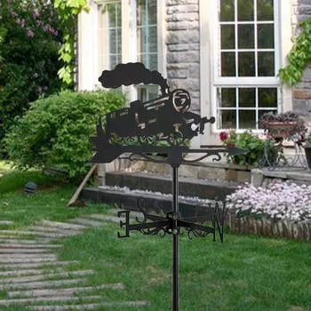 Локомотив металлический флюгер флюгер ретро декоративный винтажный флюгер железный художественный орнамент для