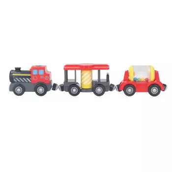 Локомотив на батарейках, поезд с магнитной сцепкой, игрушка-поезд, интерактивный звук, электрический поезд