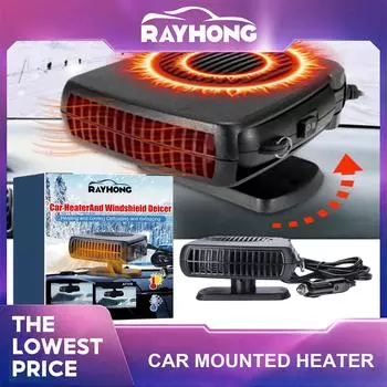 Локомотив с теплым воздухом Rainhong, установленный на автомобиле, с многофункциональным подогревателем холодного и теплого воздуха для размораживания, удаления снега и зимнего запотевания 1pcs/box