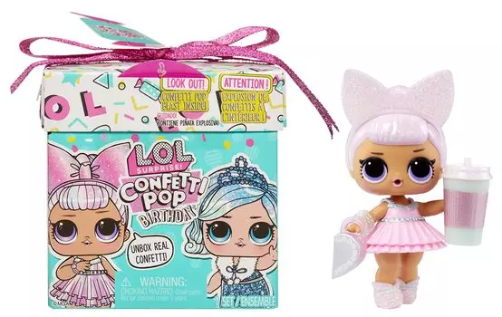 LOL Surprise Confetti Pop Birthday Limited Edition Sammlerpuppe mit 8 Mit Accessoires und Tolles Geschenk ab 4 Jahren - Konfetti-berraschungen -