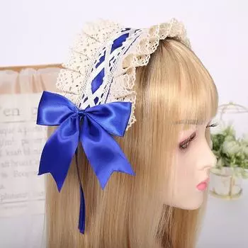 Лолита аниме горничная косплей аксессуары для волос корейский стиль повязка на голову кружевной обруч для волос женская повязка для волос