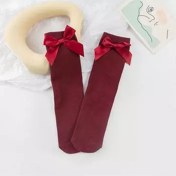 Lolita Japanese Autumn Winter Toddler Socks Cute Long Tube Socks Children Socks Cotton Knot Socks