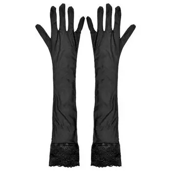 Lolita Lolita Gothic Punk Lace Lace Gloves Sexy Thin Stockings Oversleeves Flower Wedding Arm Accessories Black