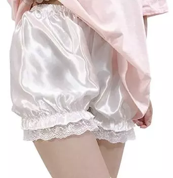 Лолита Нижняя юбка Тыквенные брюки Демонстрация трусиков Внутренние брюки Свободный размер [Lady Lazy] Женские (белый) белый