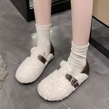 Лолита Плоские удобные для работы 2024 Новые мюли Без застежек Мягкие и удобные женские повседневные туфли Женские туфли на плоской подошве 35 покинуть белый