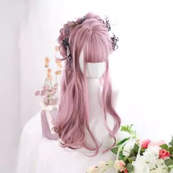 Лолита Женщины Длинные вьющиеся волосы Парик из синтетического термостойкого волокна