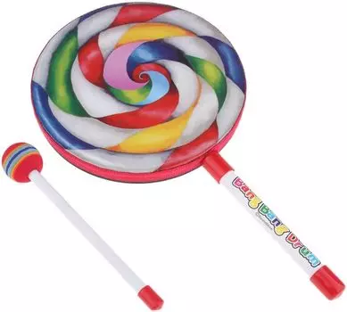 Lollipop Drum Детский барабан Ручной барабан Музыкальный инструмент Игрушка (10 дюймов)