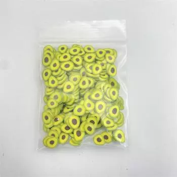 Ломтик полимерной глины 10 мм, пакет для ломтиков авокадо, упаковка фруктовых ломтиков для наполнителя слизи 10g