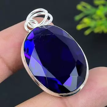 London Blue Topaz Gemstone 925 Sterling Silver Jewelry Pendant 1.89 c0N91