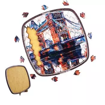 London Bridge 136 Деревянный самолет-головоломка Животное специальной формы Творческий пазл Декомпрессионная игрушка-украшение Подарок