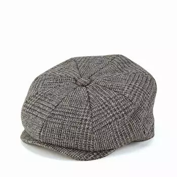 London Casquette Hunting Tweed Plaid Wool Classic M size Light Gray (Christie s Лондон) Christy осень/зима (фактический приблизительно. 56см) светло-серый