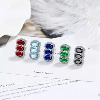 Лондонская синяя шпинель, модные циркониевые сверкающие классические серьги-гвоздики для женщин, ослепительные женские элегантные аксессуары, вневременные ювелирные изделия