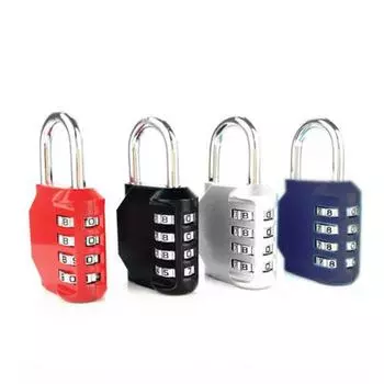 Long Beam Combination Lock Resettable 4 Digit Padlock Anti-Theft Waterproof Heavy Duty Combination Padlock Luggage Padlock чёрный