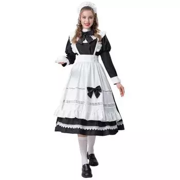 Long Feminine Sleeve Maid Costume Stunning Lolita Dress For 1824 Year Olds At Events M