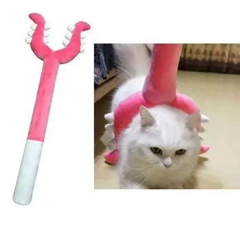 Long Funny Cat Stick Fork Shape Dog Interactive Toys Stick Toy Cat Teaser Gift зелёный