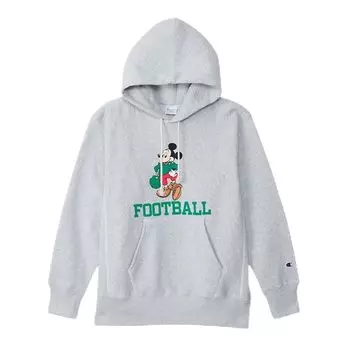 Long Graphic REVERSE Hooded Silver Gray [Champion] Sweatshirt, Sleeve, Print, WEAVE(R) Sweatshirt, C3-A131, Men s,