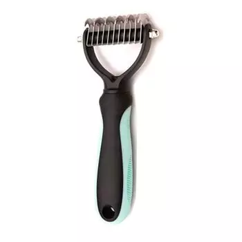 Long Hair Curly Dematting Fur Trimming Hair Removal Comb Trimmer Combs Pet Cats Brush S зелёный