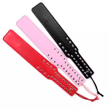 Long hand pat metal rivet PU leather leather pat sp props sex toys adult emotional toy underwear