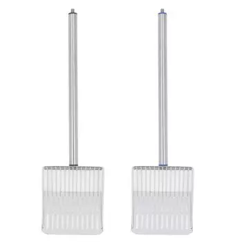 Long Handle Cat Litter Scoop Stainless Steel Kitty Poop Scooper Chicken Poop Sifter Shovel Black