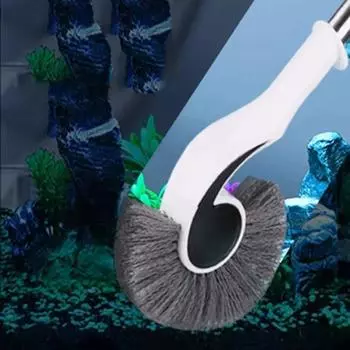 Long Handle Fish Tank Cleaning Tools Durable Aquarium Brush Cleaner Glass Aquariums Straight rod type