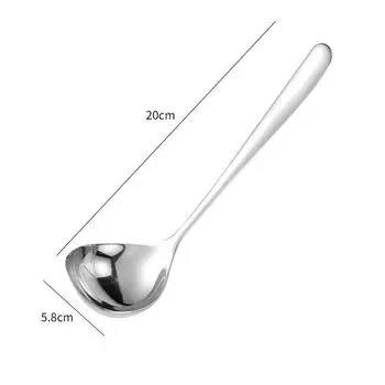 Long Handle Golden Soup Spoon Ladle Home Kitchen Tableware Stainless Steel Spoons Scoop Colander Kitchenware Cooking Utensils