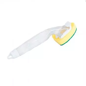 Long Handle Self-filling Dish Soap Pan Brush Kitchen Cleaning Brush Sponge Oil Free Removable Brush Cleaning Supplies