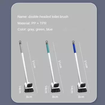 Long Handle Toilet Brush Blue Clean The Toilet Multi-function Cleaning Bristles Long Handle Cleaning Supplies Cleaning Brush серый