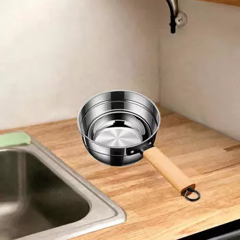 Длинная ручка для воды, ковш для приготовления пищи и купания, чашка для мытья волос dia 17cm