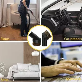 Long Horse Horsehair Bristle Round Dust Brush Vacuum Cleaner Converter Adapter Replace Adapters Clean Brushes 2025 New