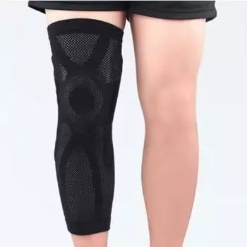 Long Kneepad Leg Compression Sleeve Patella Gel Pads Knee Protector Volleyball Running L