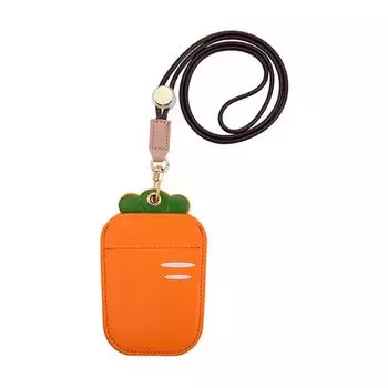 Long Lanyard Cartoon Fruit Card Holder Strawberry Photocard Holder Work Card Badge Holder Students