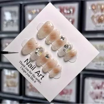 Long Luxurious Island Iced Tea Nail Art Pieces Adorned With Style Detachable S