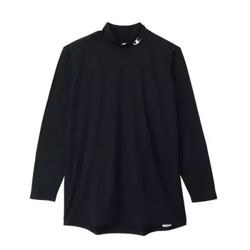Long One Point Mock Long Sleeve Black [Champion] T-Shirt, Sleeve, Logo, Neck, T-Shirt, CM4-A504J, Men s,