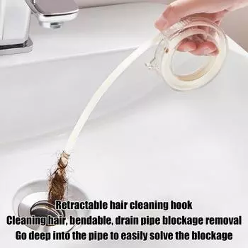 Long Reusable Drain Brush Hose Pick Up Tool Flexible Multi-Purpose Sewer Pipe Drain Cleaning Tool CHINA