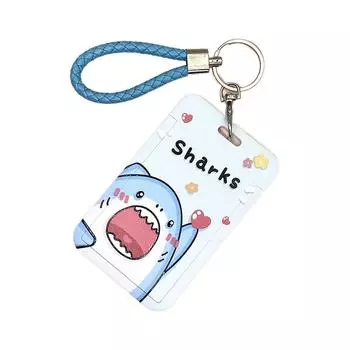 Long Rope Card Cover Neck Strap Lanyard Badge Protective Sleeve Card Sleeve Access Card B3