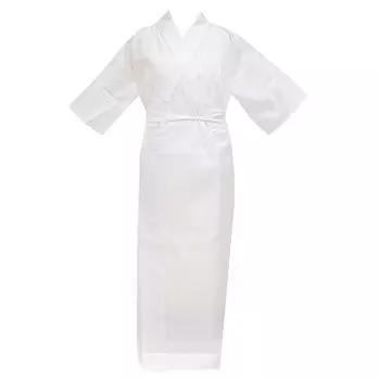 Long silk [KYOETSU] undergarment, washable, liar, underwear, plain, collar, women s (LL, white) белый